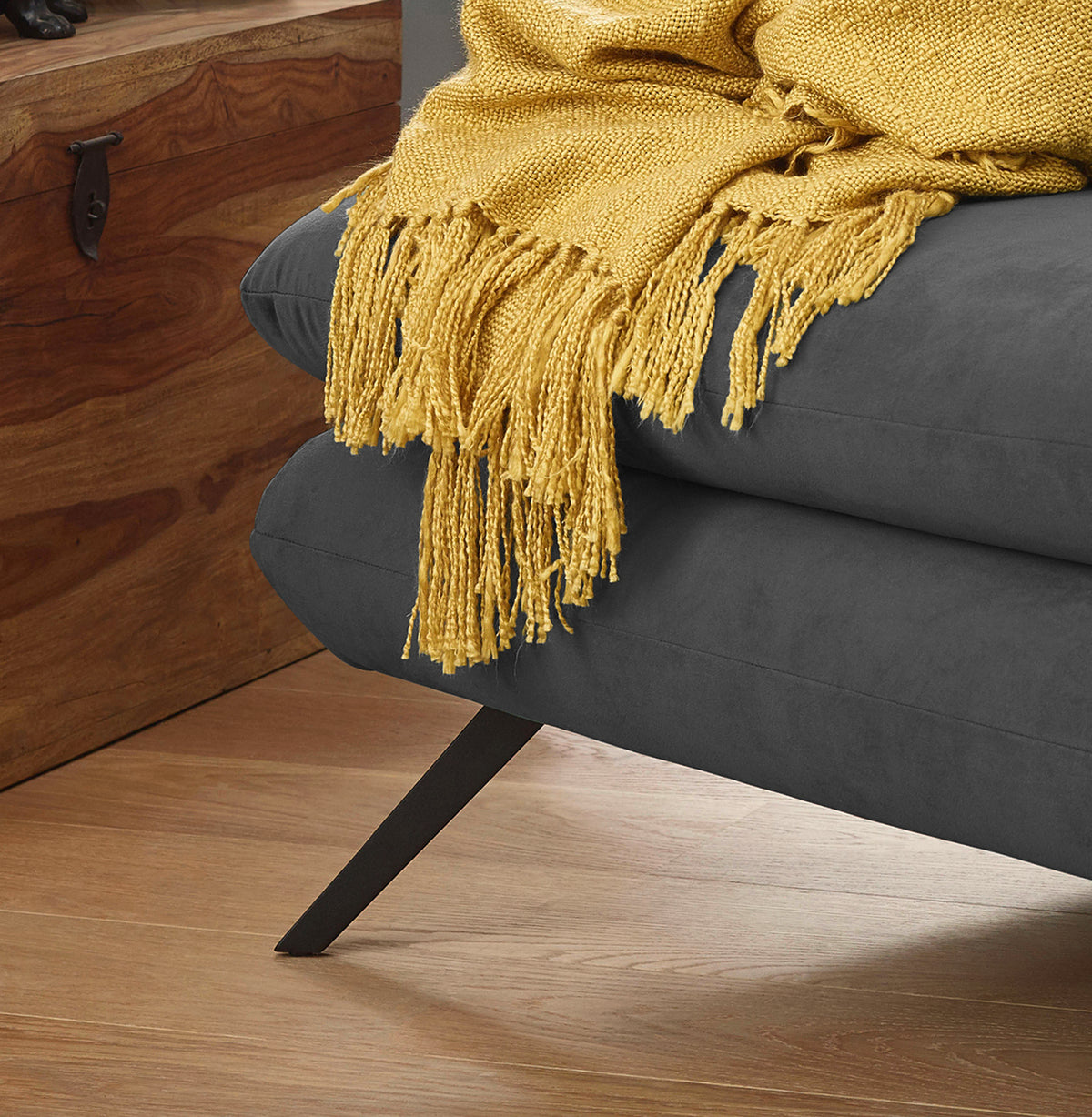 KAWOLA Longseat CHARME Velvet schwarz