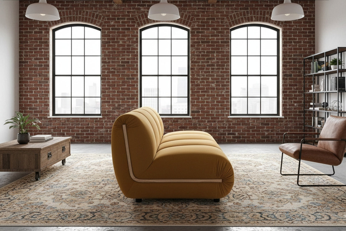 KAWOLA Modulsofa LAYLA 2-Sitzer 2 Module Velvet gelb