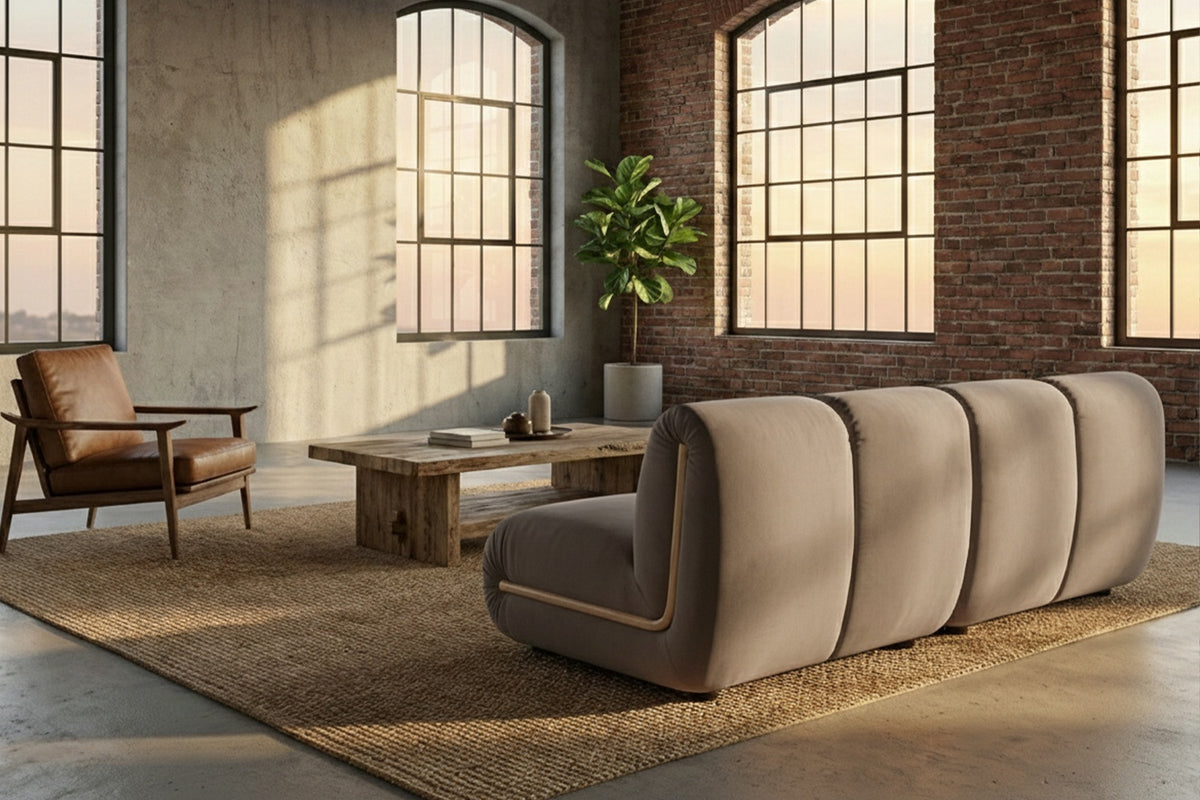 KAWOLA Modulsofa LAYLA 2-Sitzer 2 Module Velvet taupe