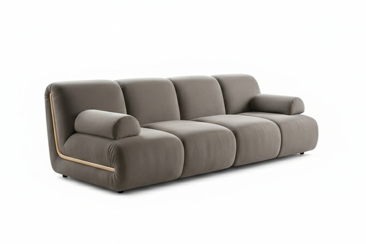 KAWOLA Modulsofa LAYLA 2-Sitzer 2 Module Velvet taupe