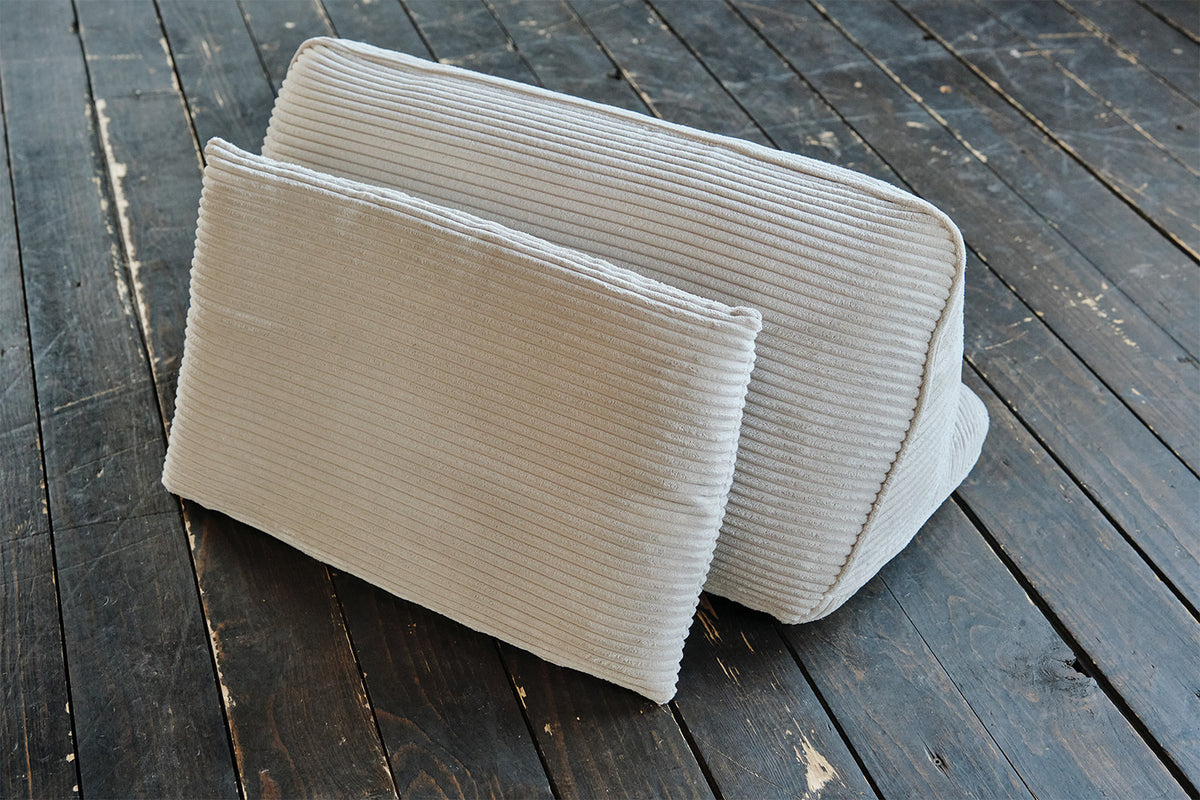 KAWOLA Modulsofa WIOLO SOFT 2 Module 2 Rückenkissen Cord hellgrau