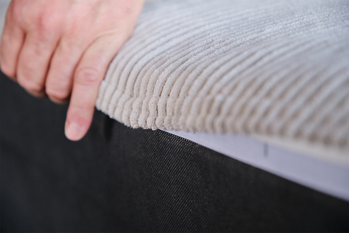 KAWOLA Modulsofa WIOLO SOFT 3 Module 3 Rückenkissen Cord hellgrau
