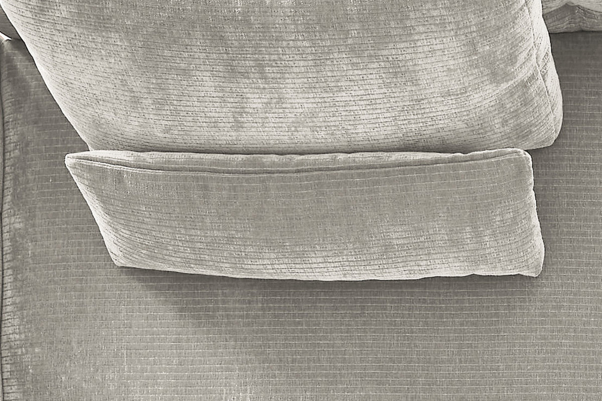 KAWOLA Nierenkissen SEPHI groß Cord Vintage silber