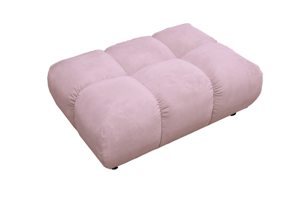 KAWOLA Polsterhocker VIVIEN Hockerbank Feincord rosa