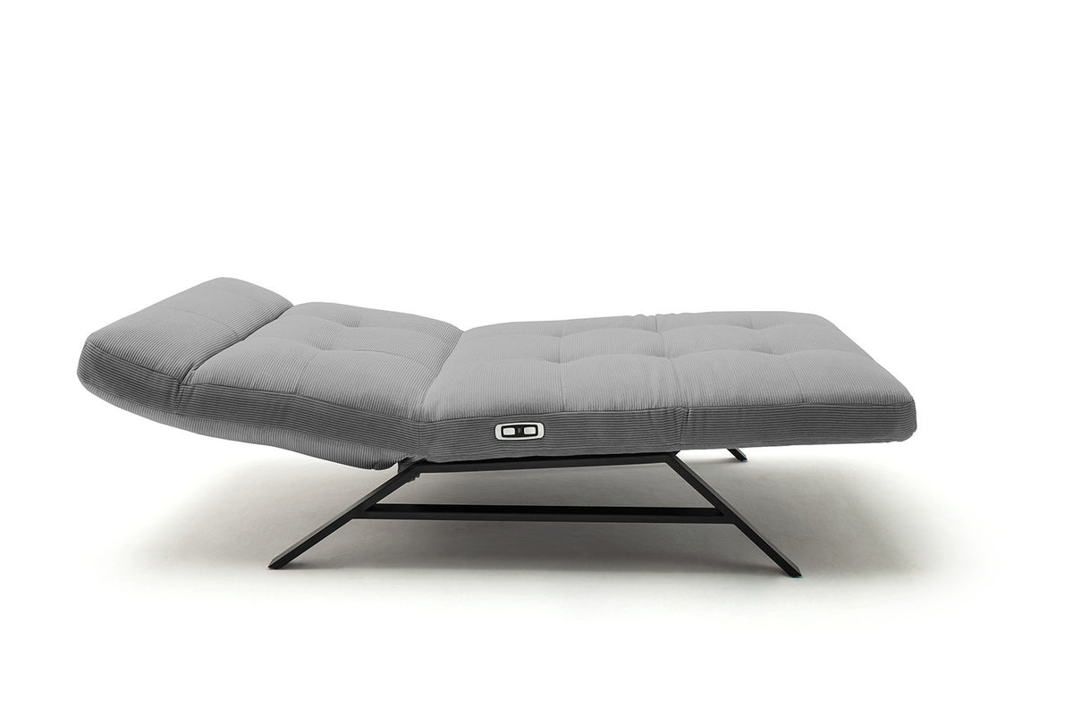 KAWOLA Relaxliege AMERIVA motorisch Maxi Feincord grau