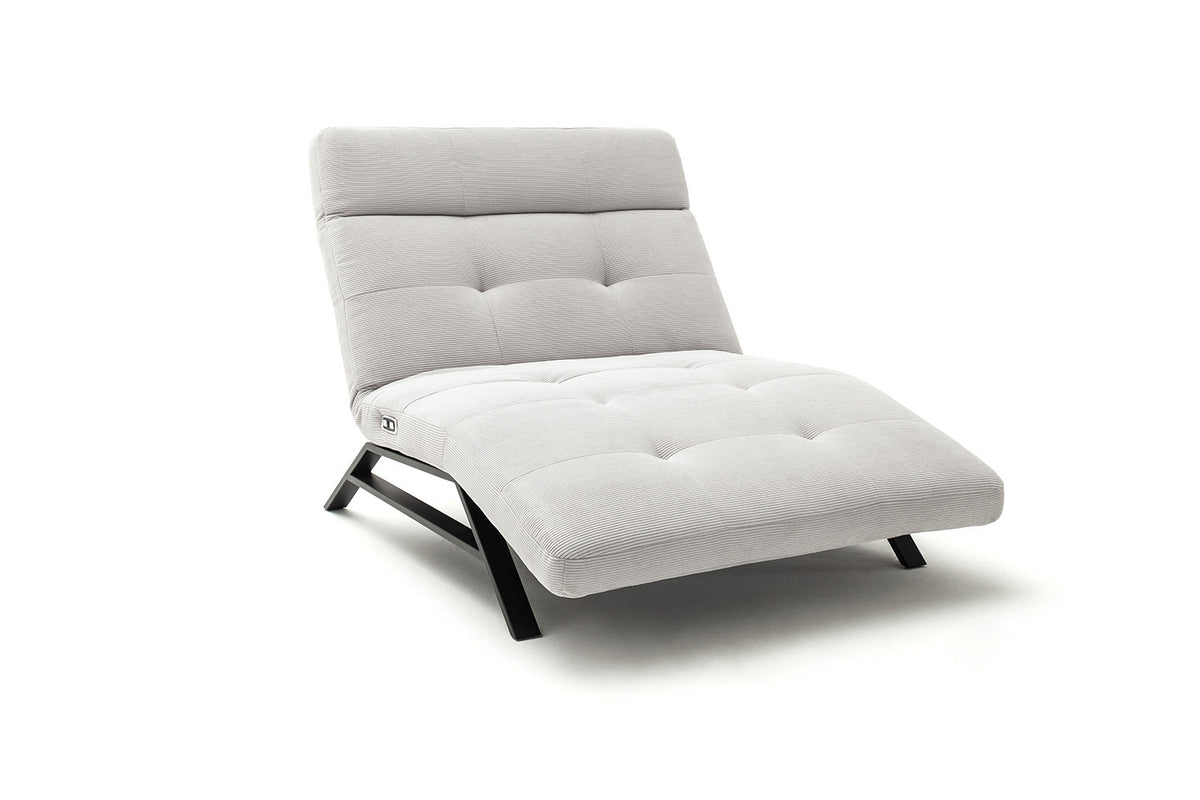 KAWOLA Relaxliege AMERIVA motorisch Maxi Feincord silber