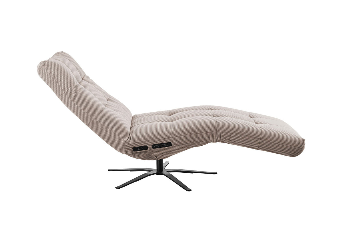 KAWOLA Relaxliege LETICIA motorisch Feincord beige