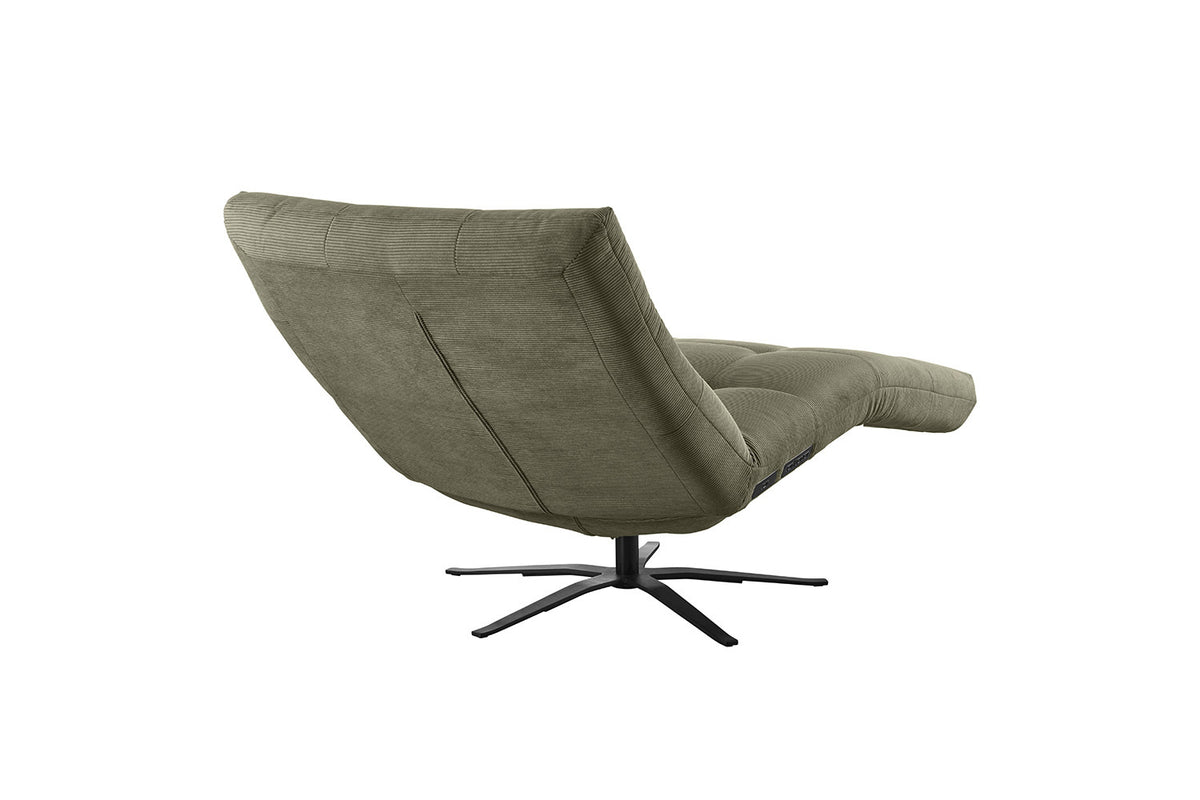 KAWOLA Relaxliege LETICIA motorisch Feincord olivgrün
