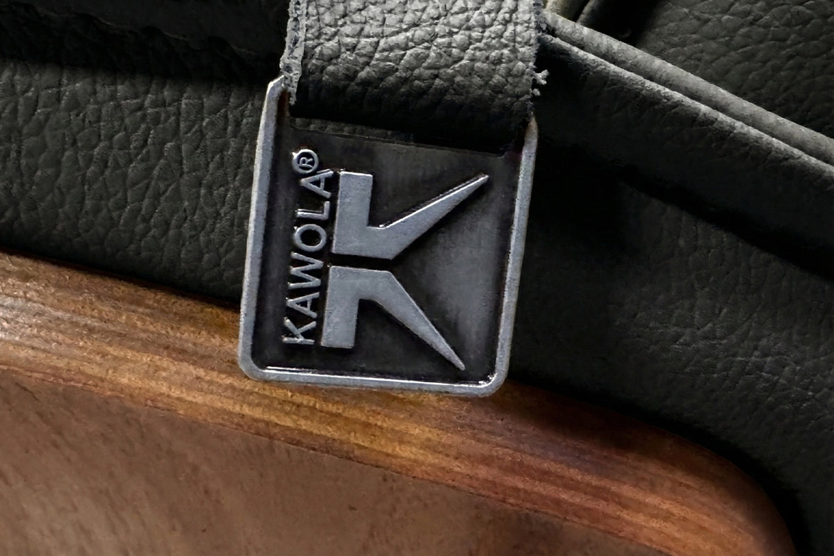 KAWOLA Relaxsessel FERREIRA Drehsessel Leder schwarz mit Hocker