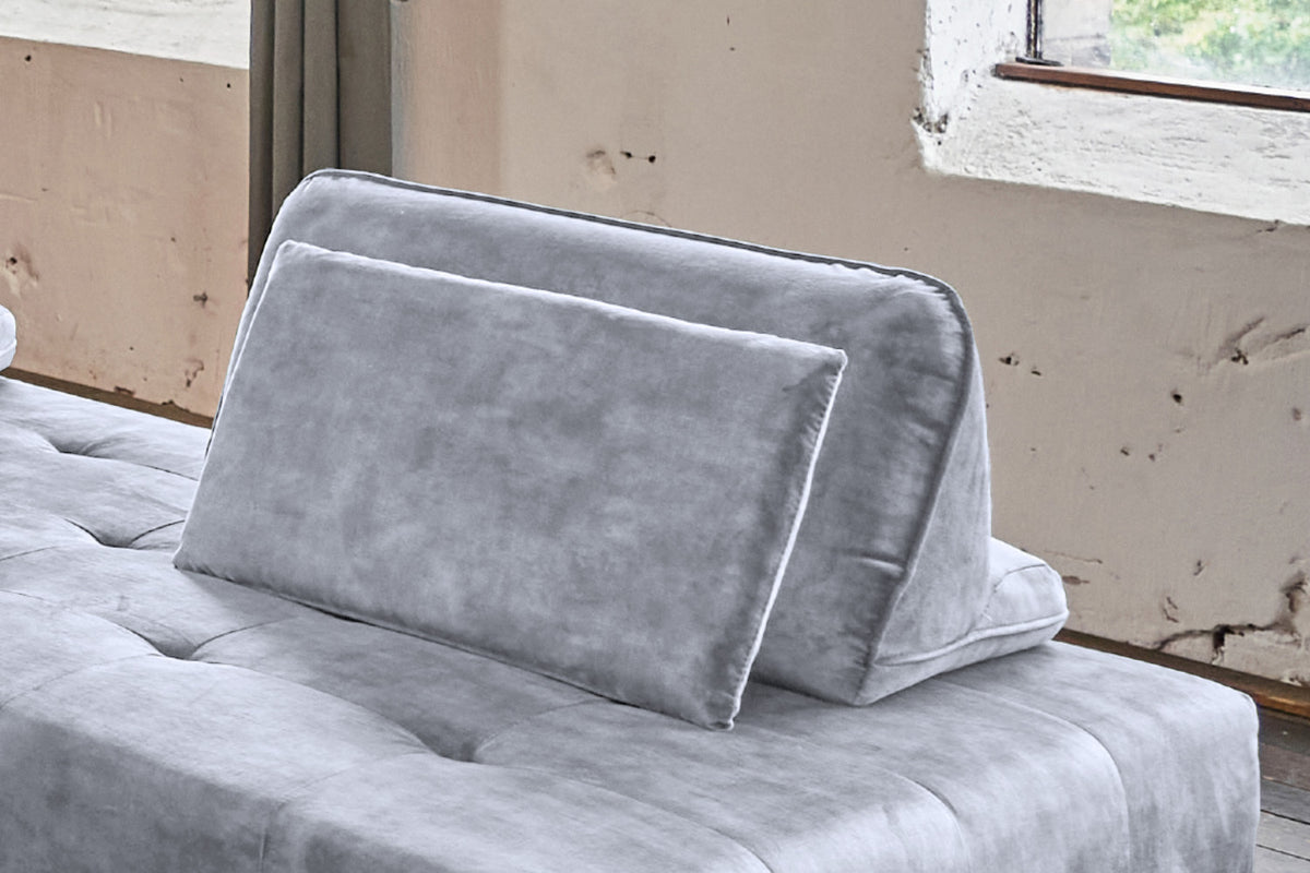 KAWOLA Rückenkissen WIOLO velvet grau
