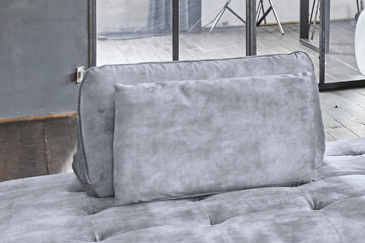 KAWOLA Rückenkissen WIOLO velvet grau
