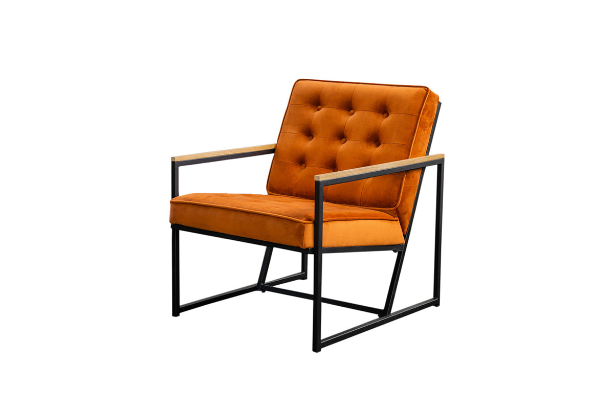 KAWOLA Sessel ARLY Polstersessel Bezug Velvet cognac