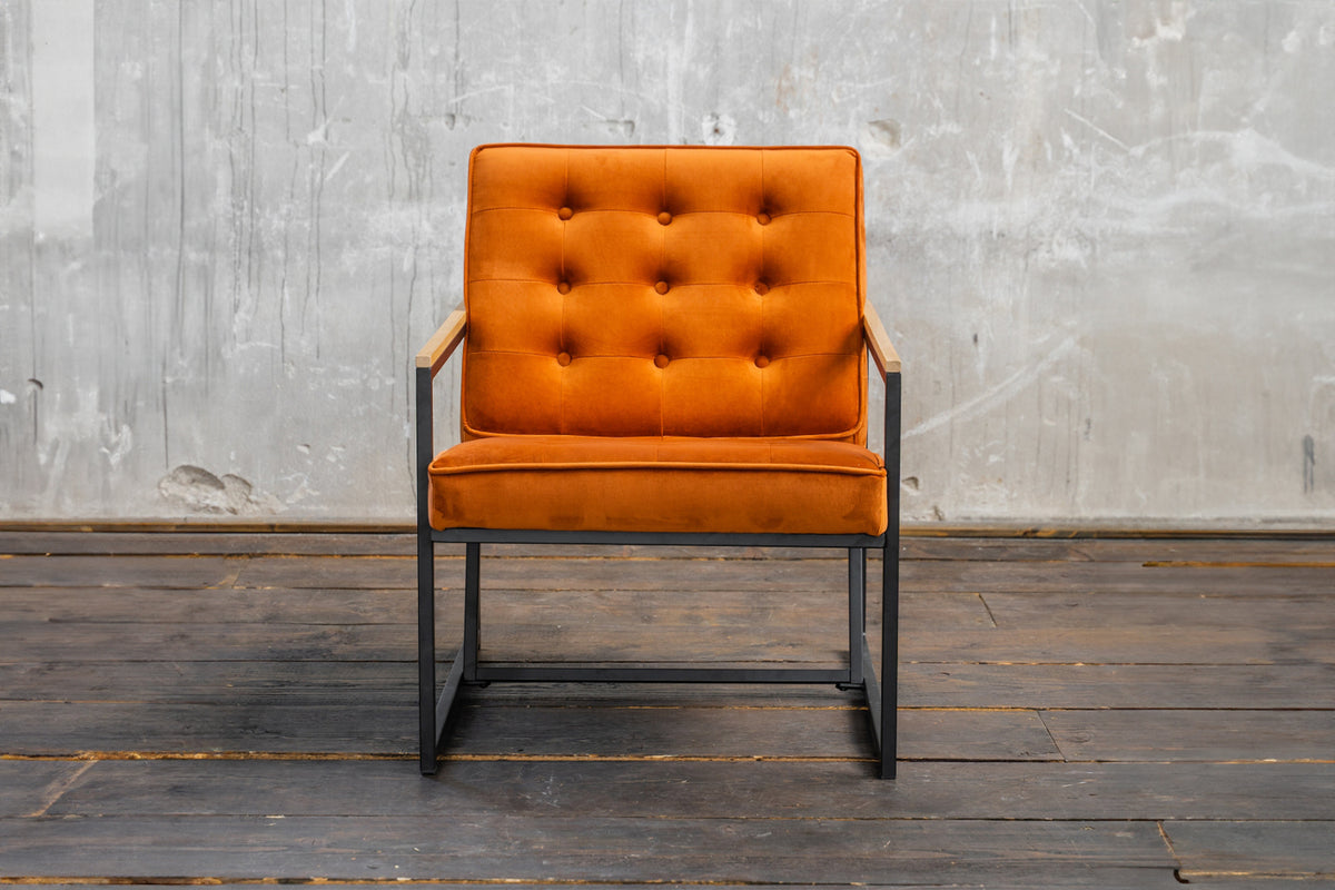 KAWOLA Sessel ARLY Polstersessel Bezug Velvet cognac