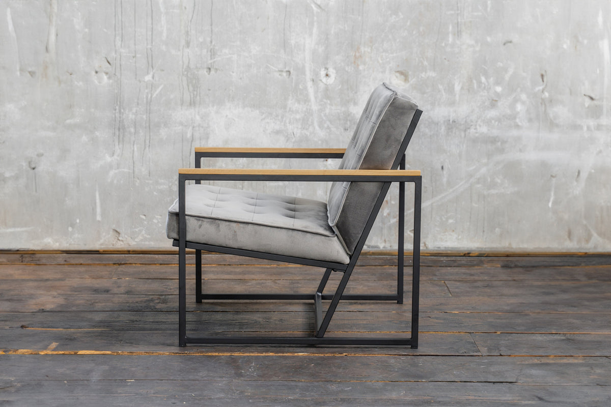KAWOLA Sessel ARLY Polstersessel Bezug Velvet grau