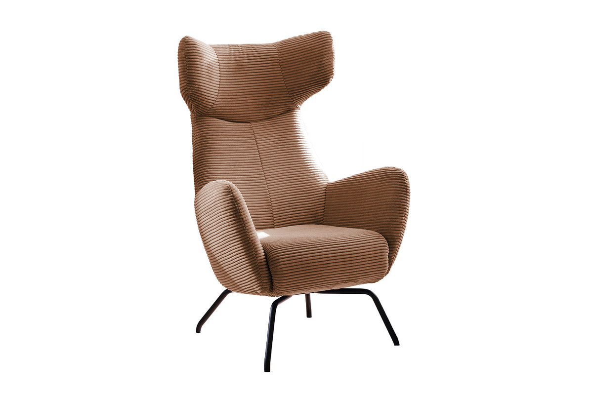 KAWOLA Sessel LOTTE Ohrensessel Cord rost