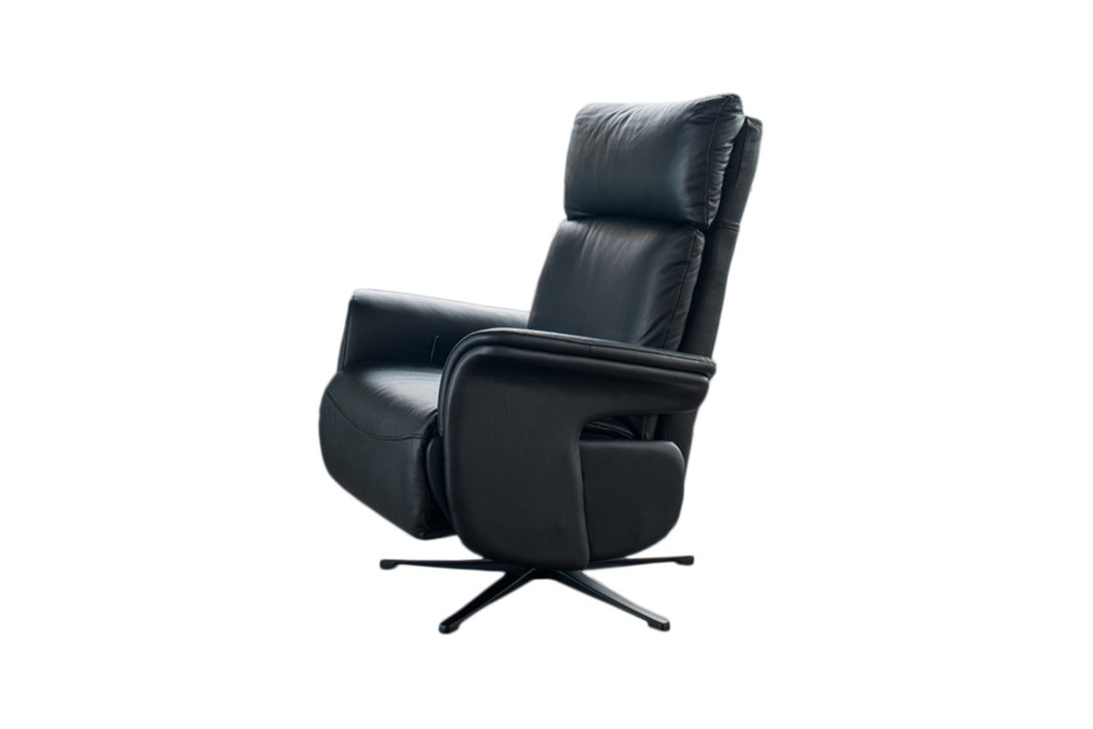 KAWOLA Sessel NAMA Relaxsessel drehbar Leder schwarz