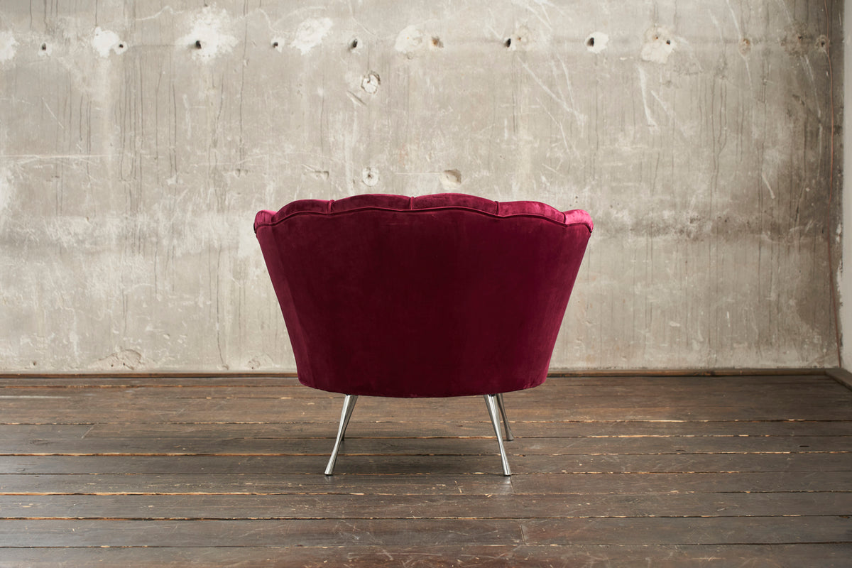 KAWOLA Sessel NARLA Polstersessel Velvet rot