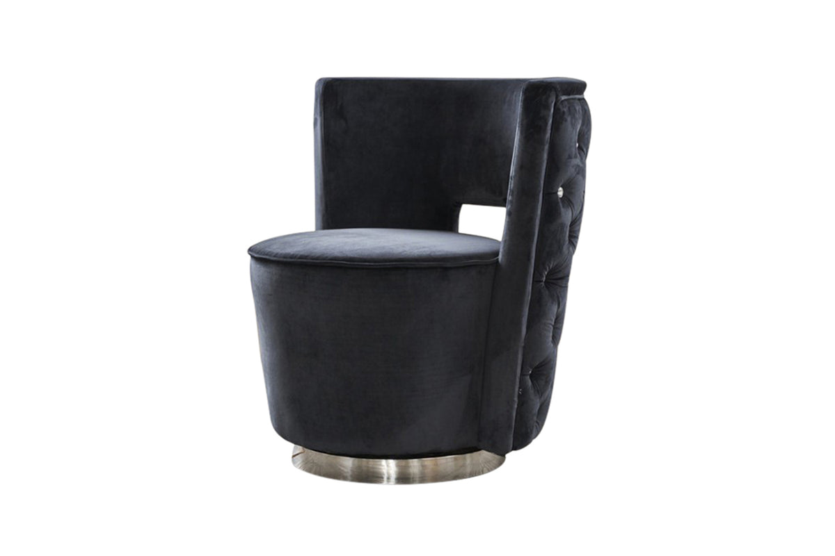 KAWOLA Sessel SENSO Stoff Velvet schwarz