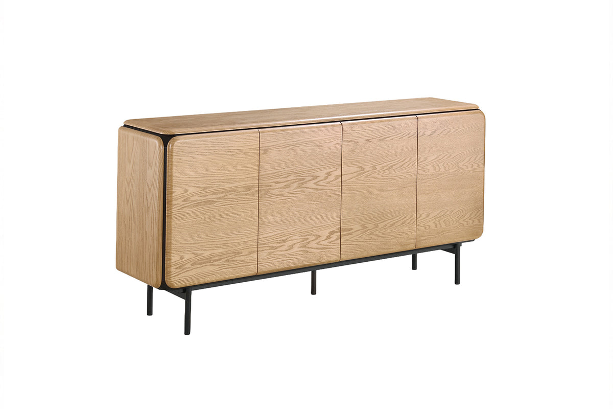 KAWOLA Sideboard AVRIL 4 Türen Eiche braun