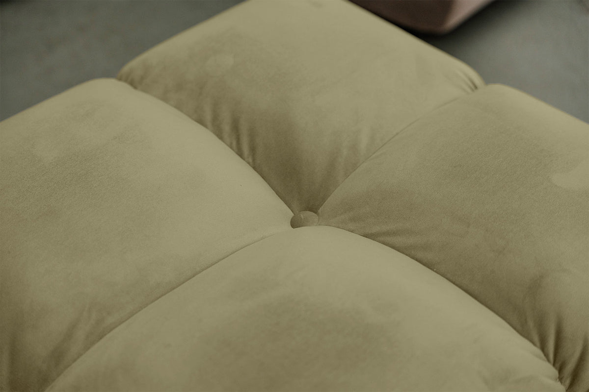 KAWOLA Sitzgruppe VIVIEN Ecksofa Drehsessel Hockerbank Velvet oliv