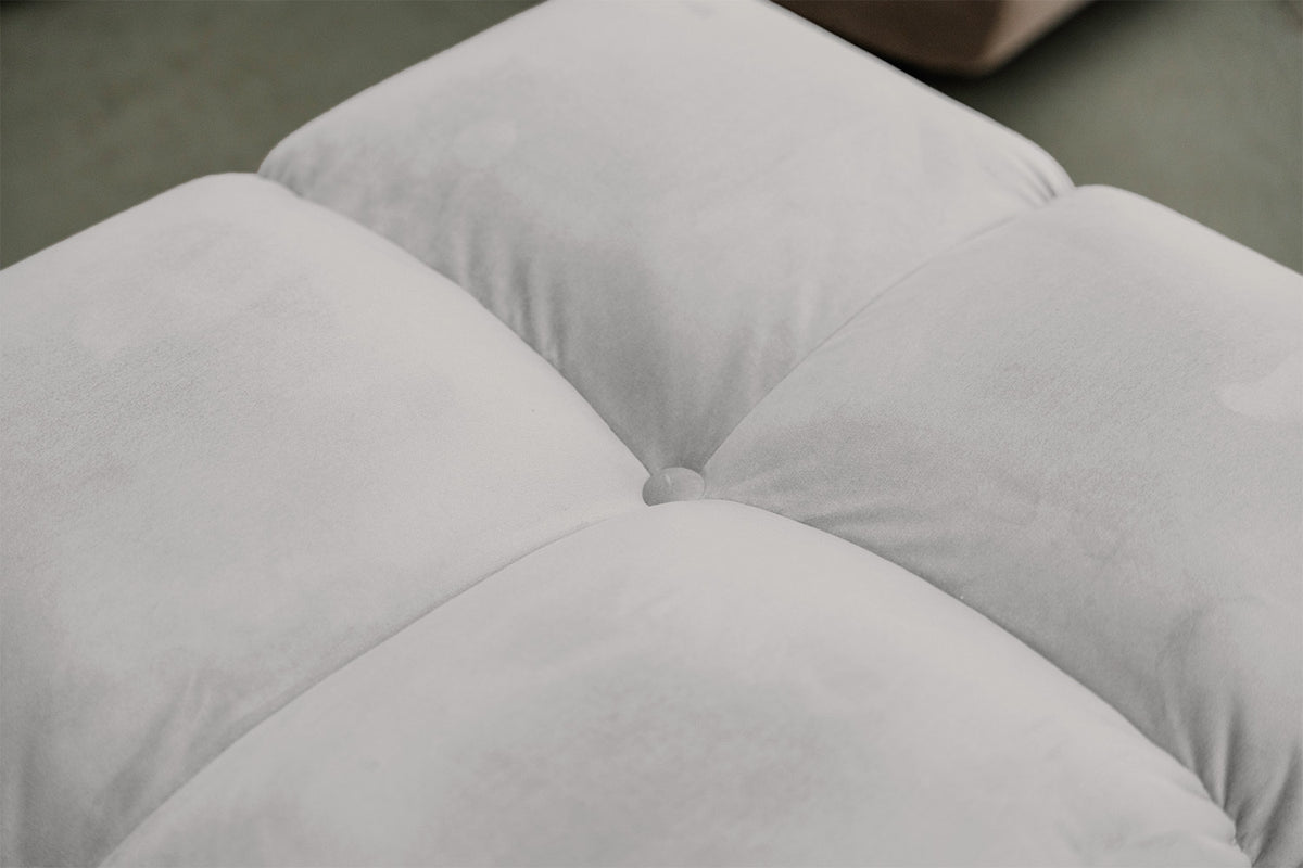 KAWOLA Sitzgruppe VIVIEN Ecksofa Drehsessel Hockerbank Velvet silber
