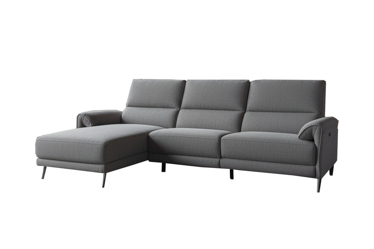 KAWOLA Sofa ADRIANA Ecksofa mit Relaxfunktion Stoff anthrazit
