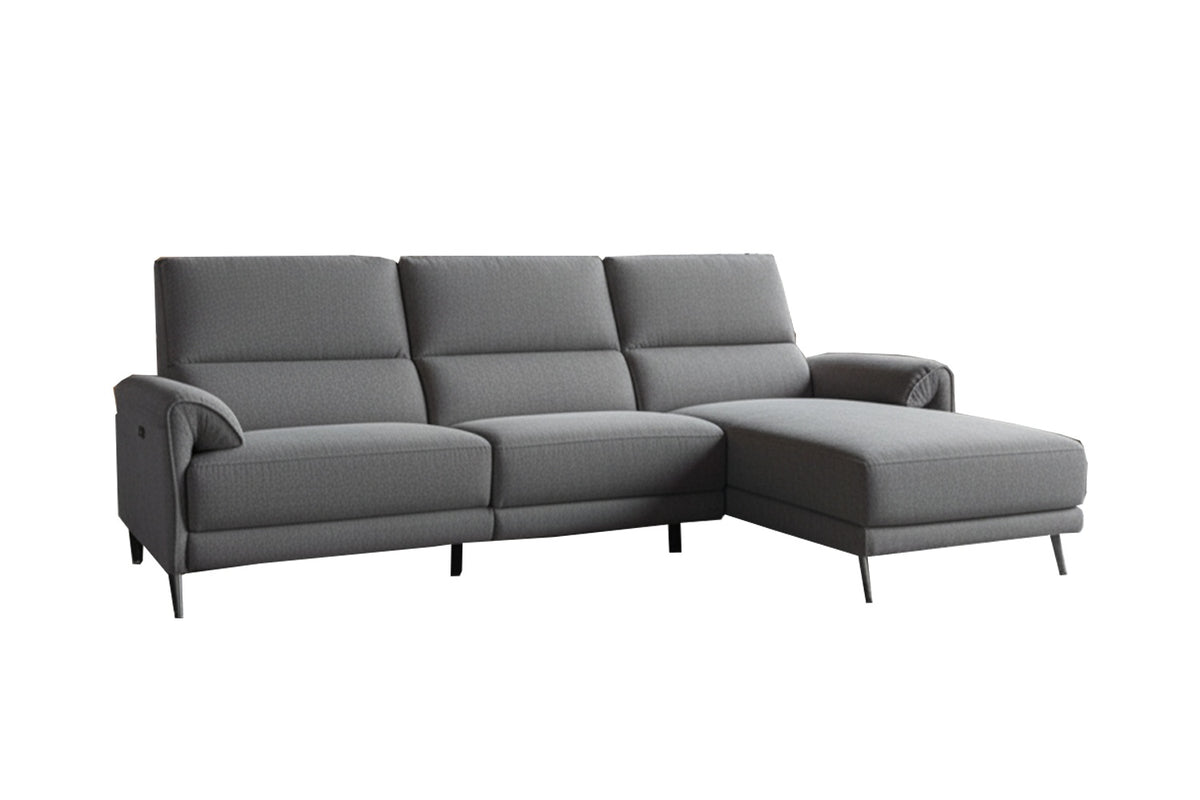 KAWOLA Sofa ADRIANA Ecksofa mit Relaxfunktion Stoff anthrazit