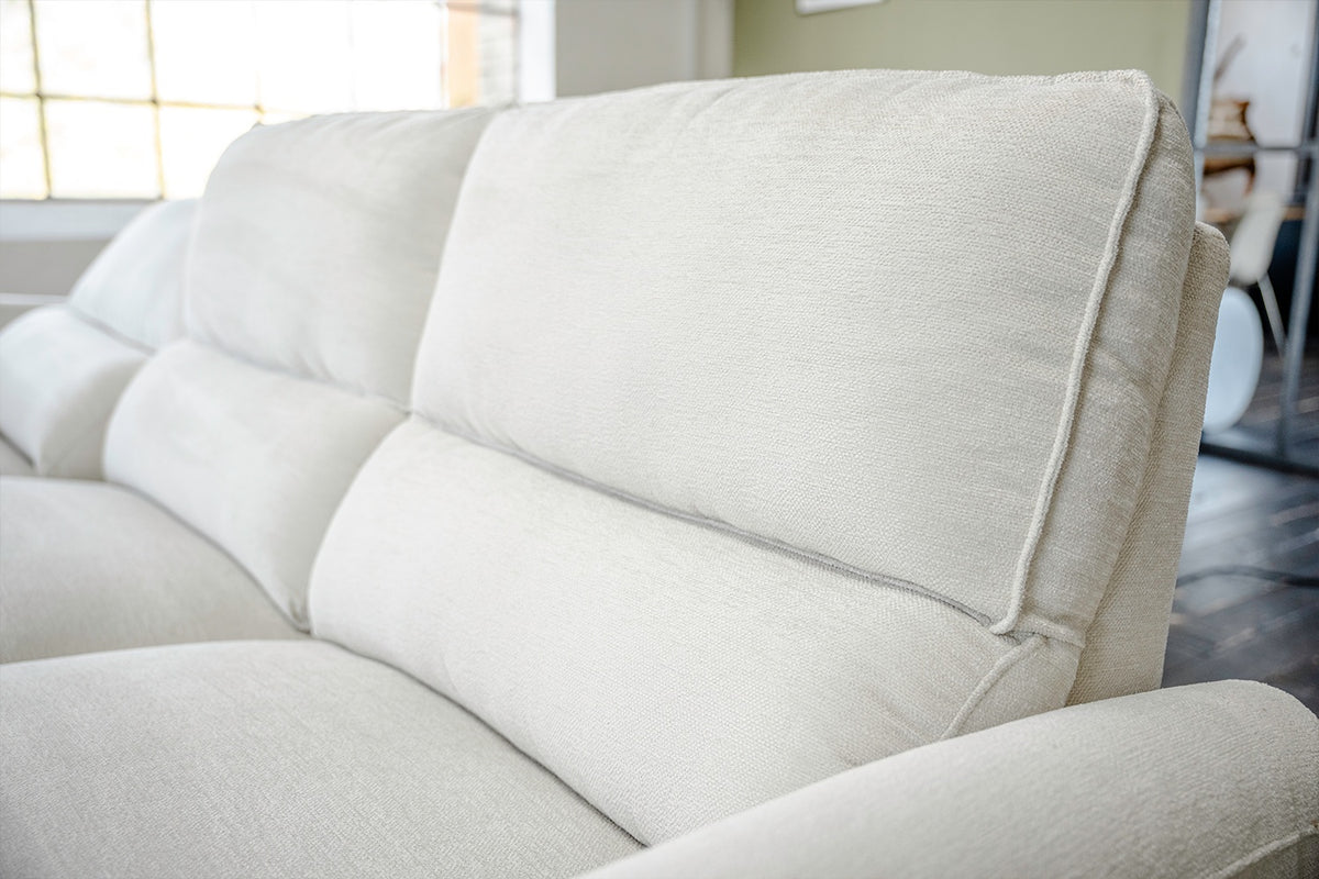 KAWOLA Sofa ADRIANA Ecksofa mit Relaxfunktion Stoff hellgrau