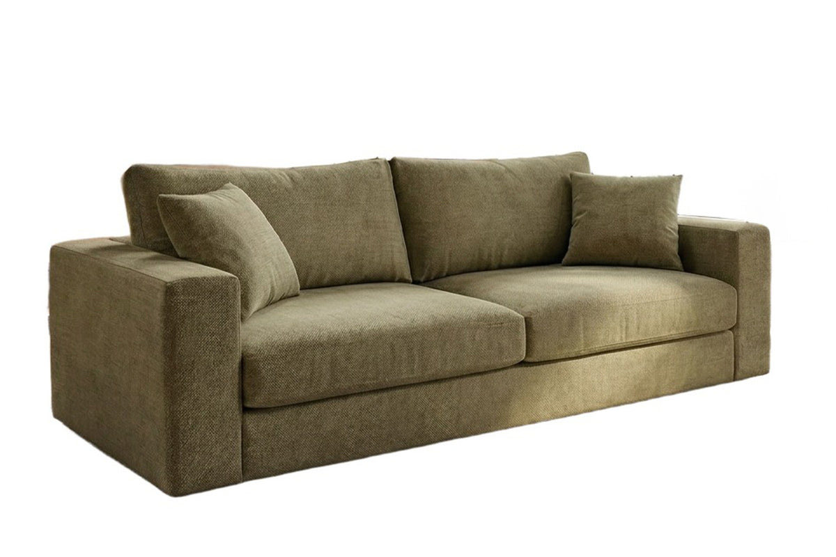 KAWOLA Sofa AMINA 3-Sitzer Stoff grün