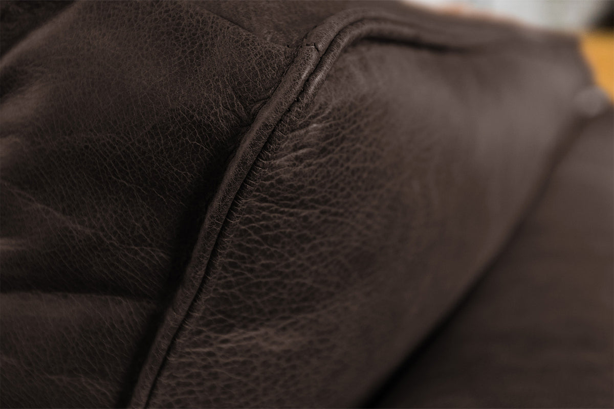 KAWOLA Sofa BLOOM Ecksofa Leder dunkelbraun