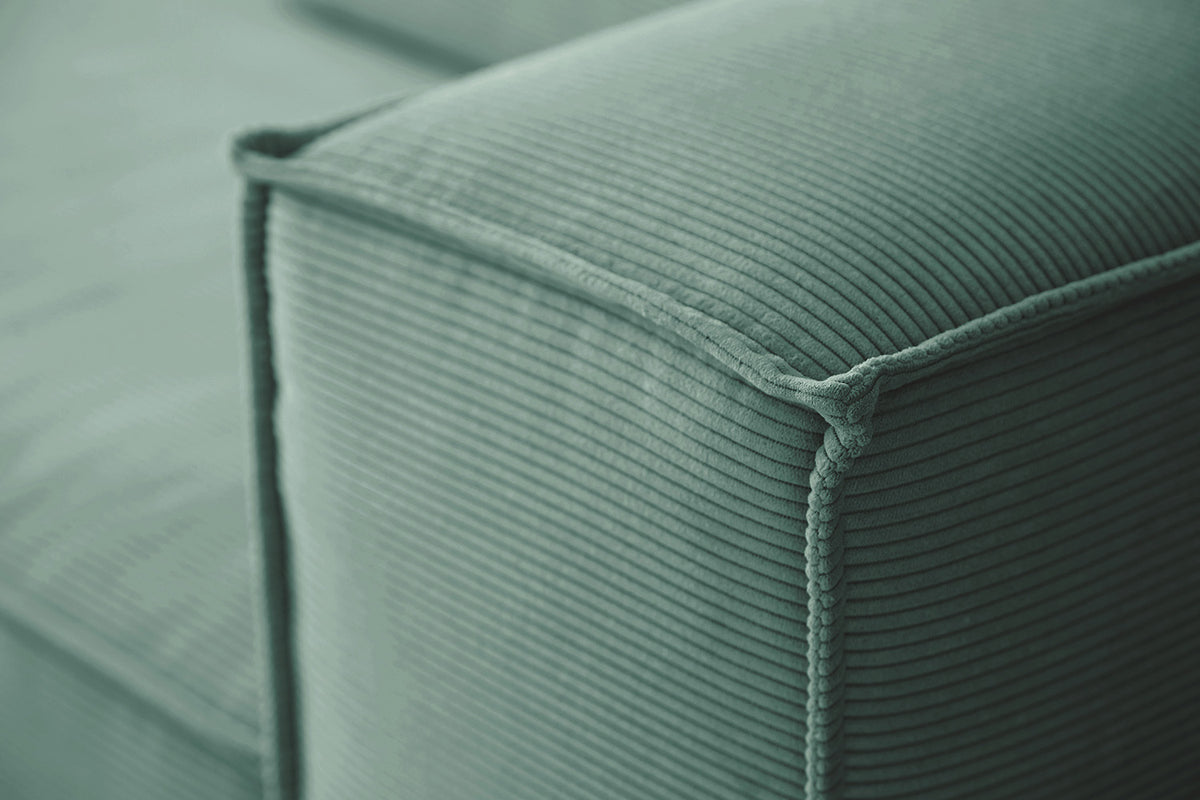 KAWOLA Sofa CARMO 3-Sitzer Feincord grün