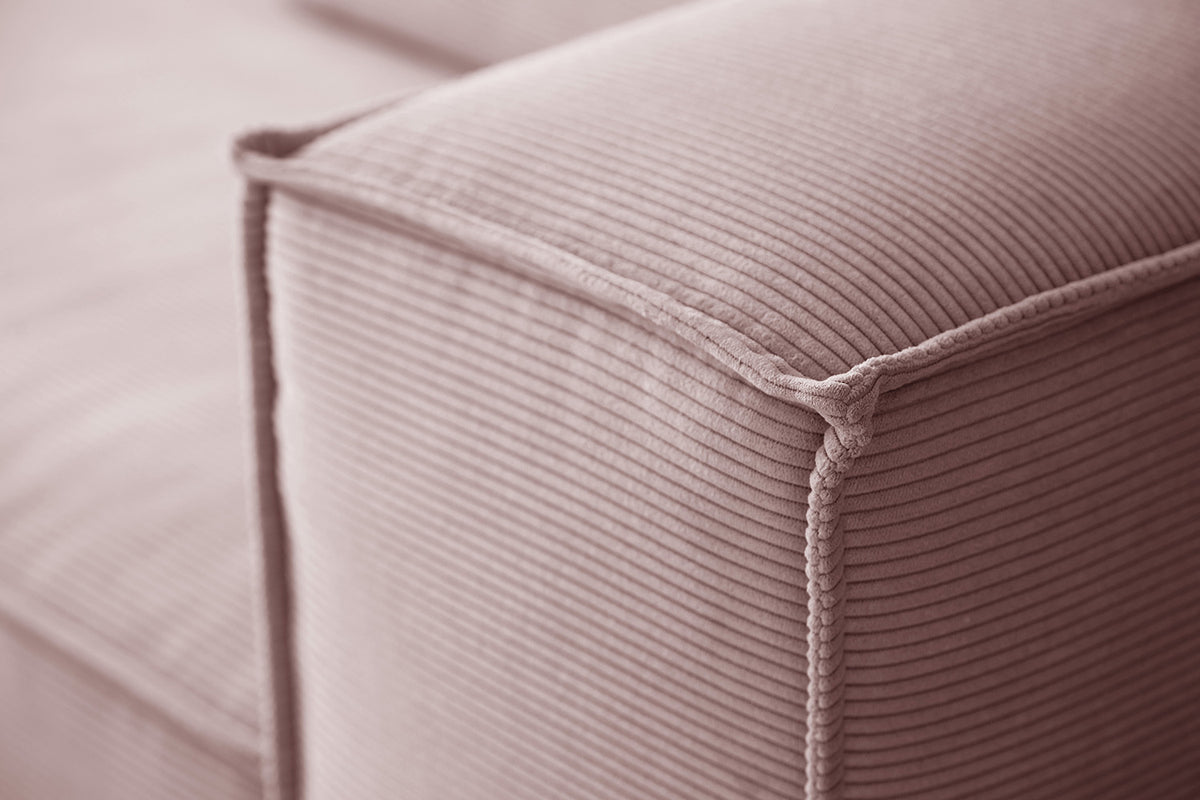KAWOLA Sofa CARMO 3-Sitzer Feincord rosa