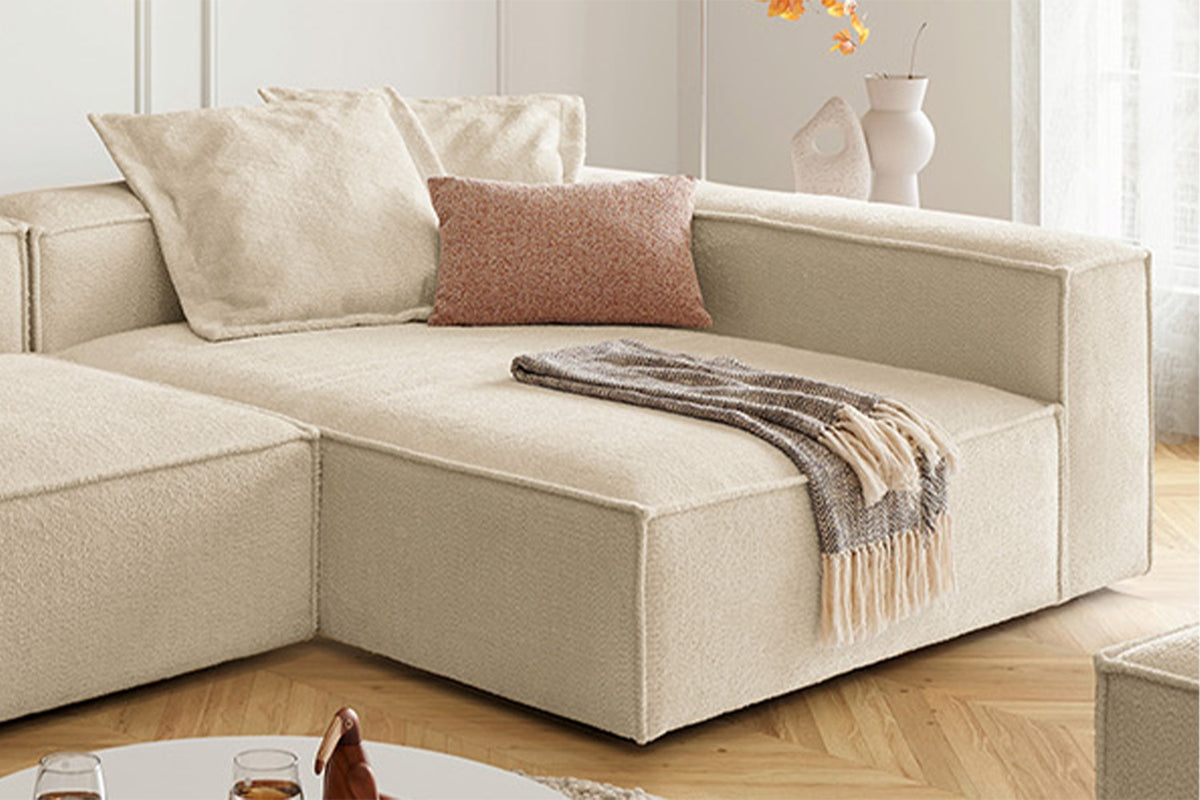 KAWOLA Sofa CARMO Ecksofa Stoff beige