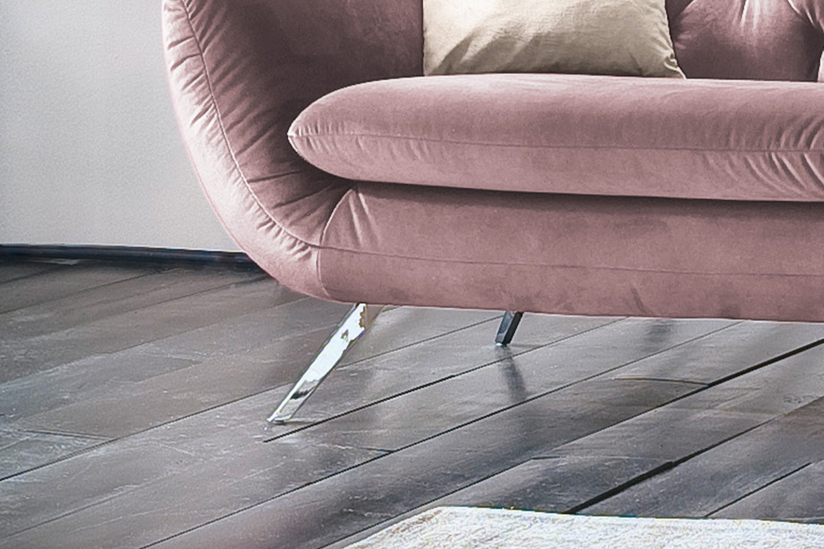 KAWOLA Sofa CHARME Velvet roségrau