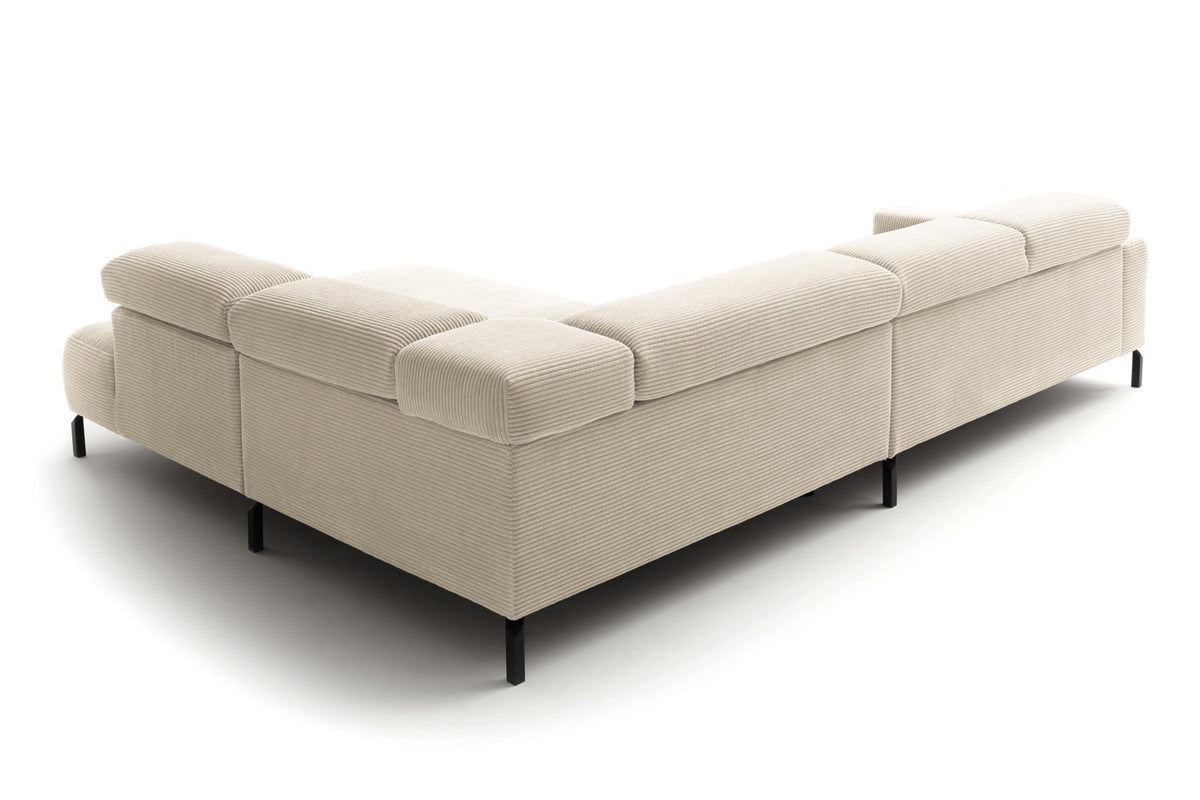 KAWOLA Sofa DELIA Ecksofa Cord cremeweiß