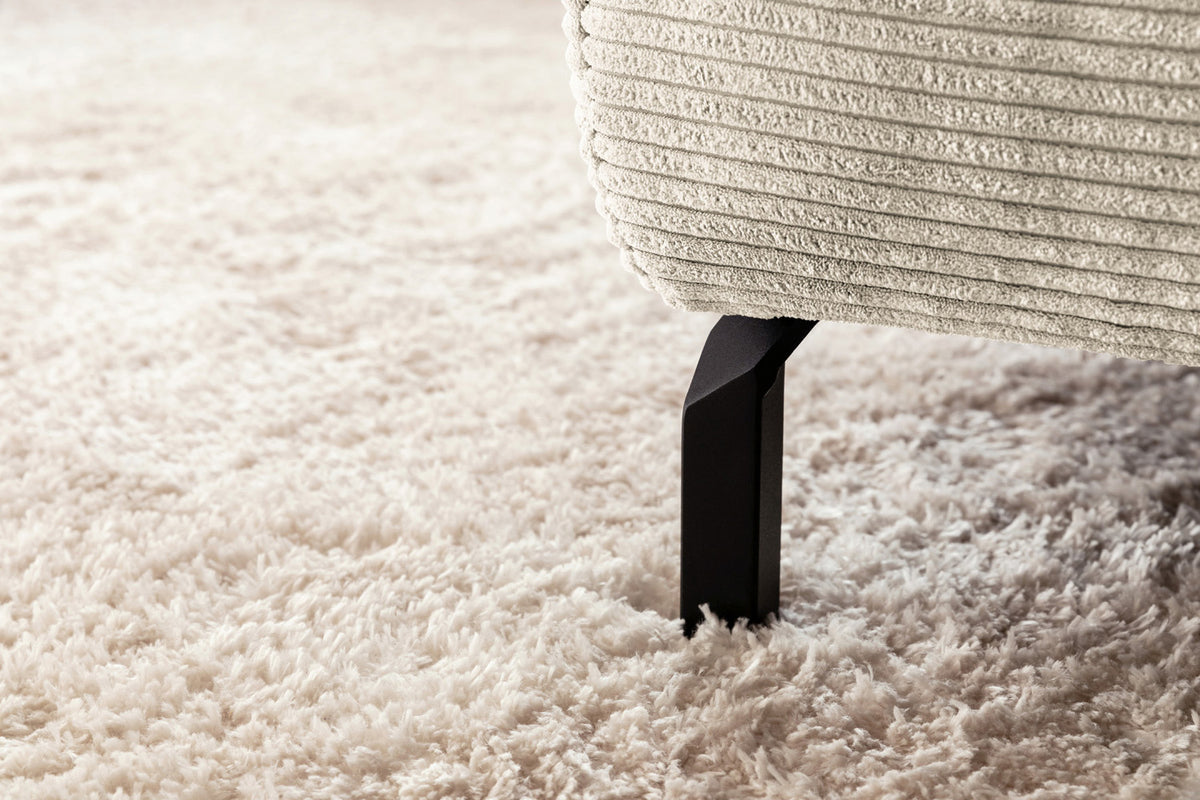 KAWOLA Sofa DELIA Ecksofa Cord cremeweiß