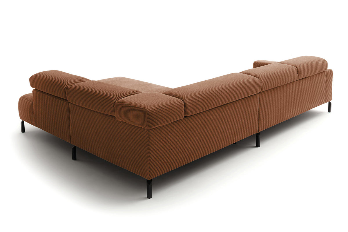 KAWOLA Sofa DELIA Ecksofa Cord rost