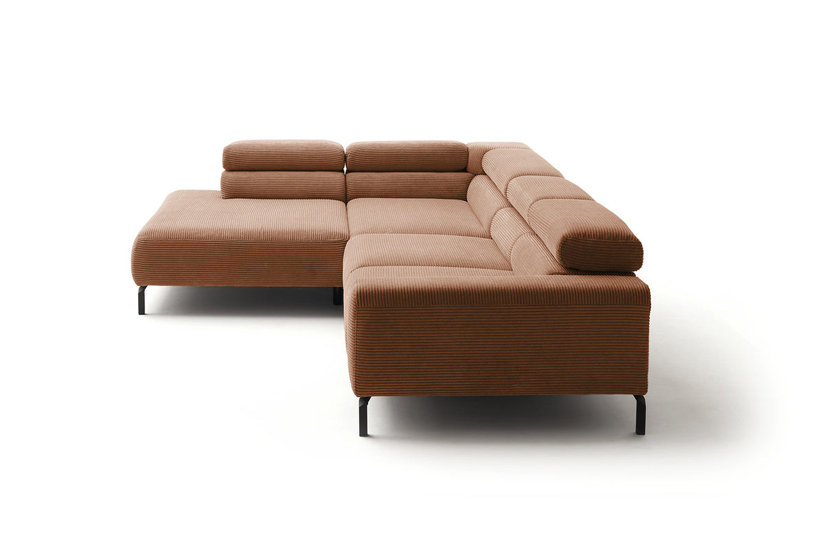 KAWOLA Sofa DELIA Ecksofa Cord rost