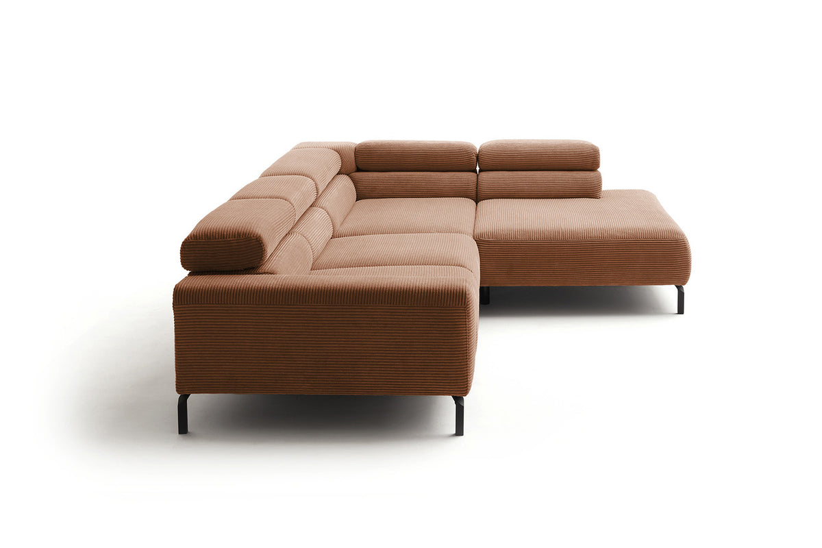 KAWOLA Sofa DELIA Ecksofa Cord rost