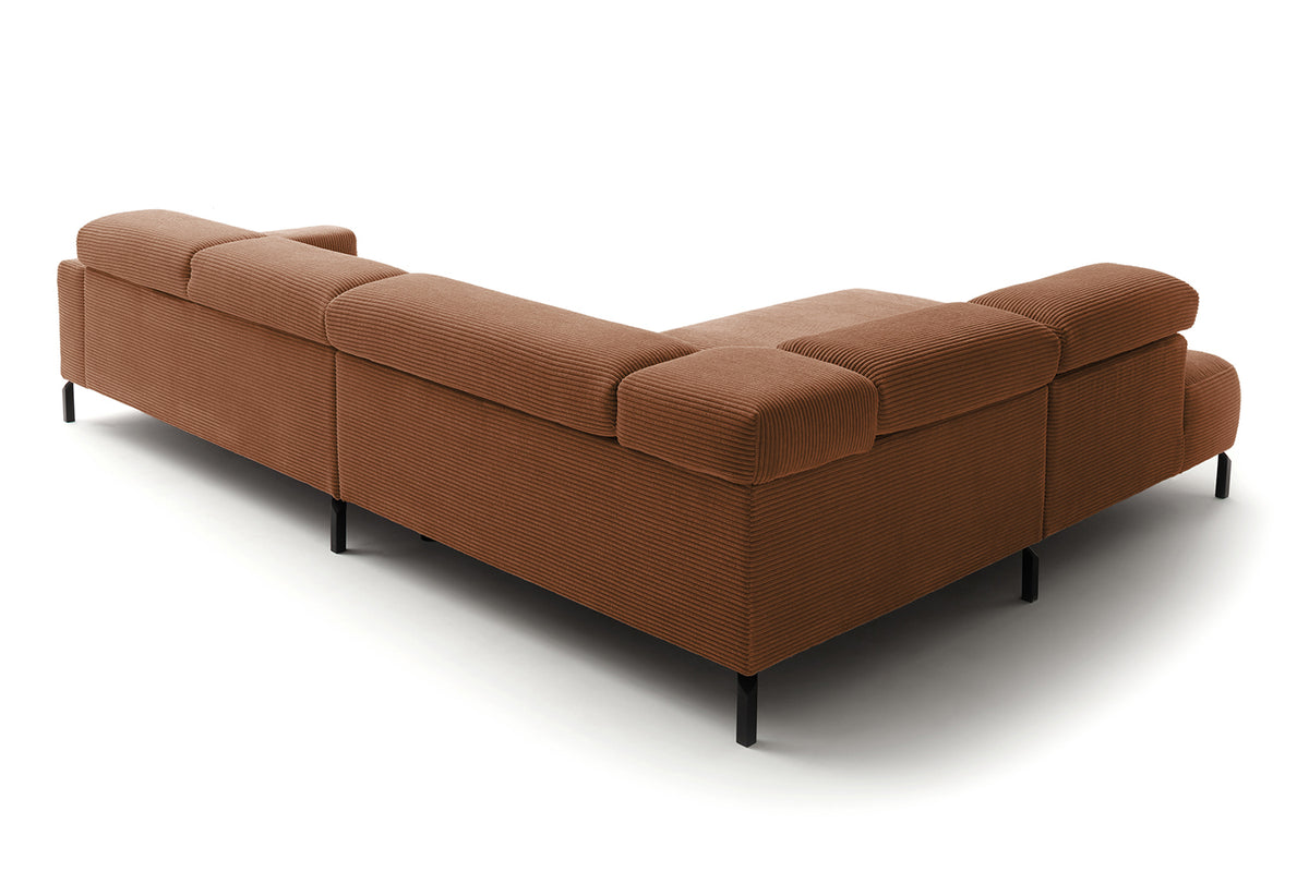 KAWOLA Sofa DELIA Ecksofa Cord rost