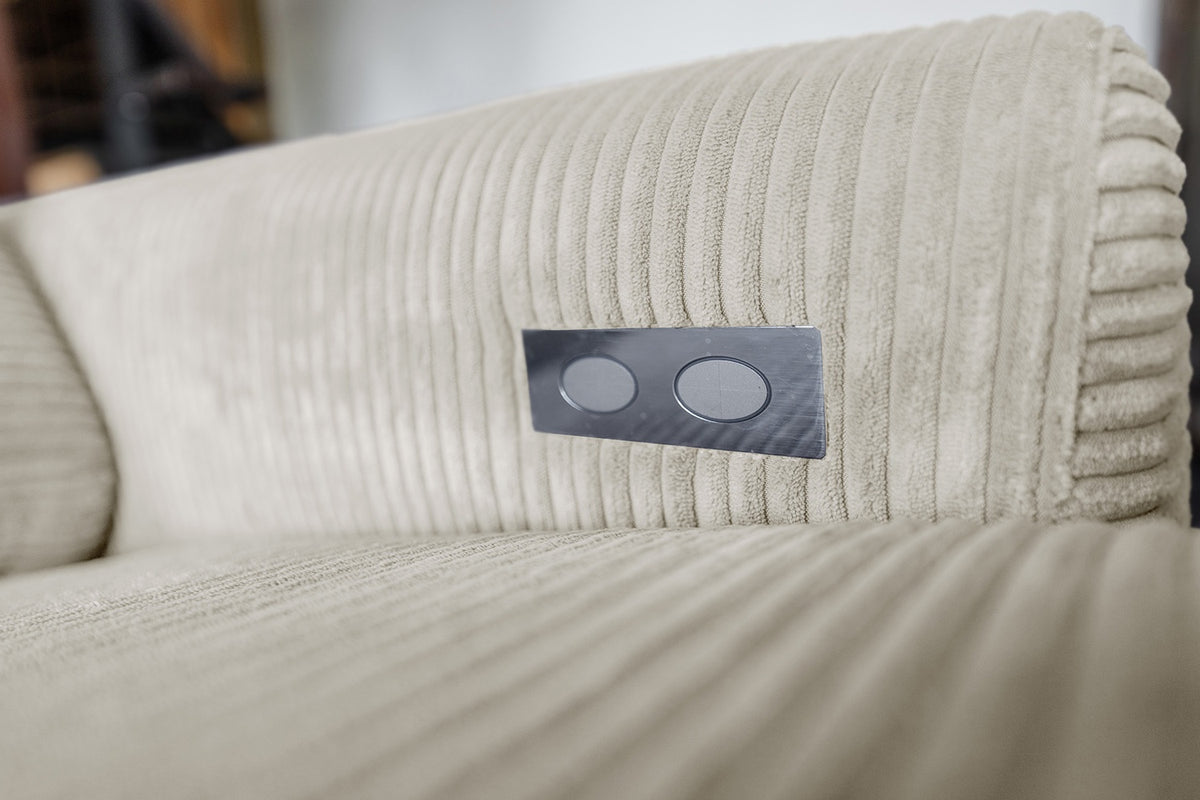KAWOLA Sofa LAISKA Ecksofa Cord cremeweiß