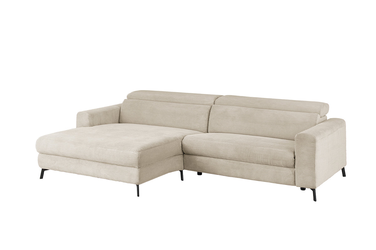 KAWOLA Sofa LAISKA Ecksofa Cord cremeweiß