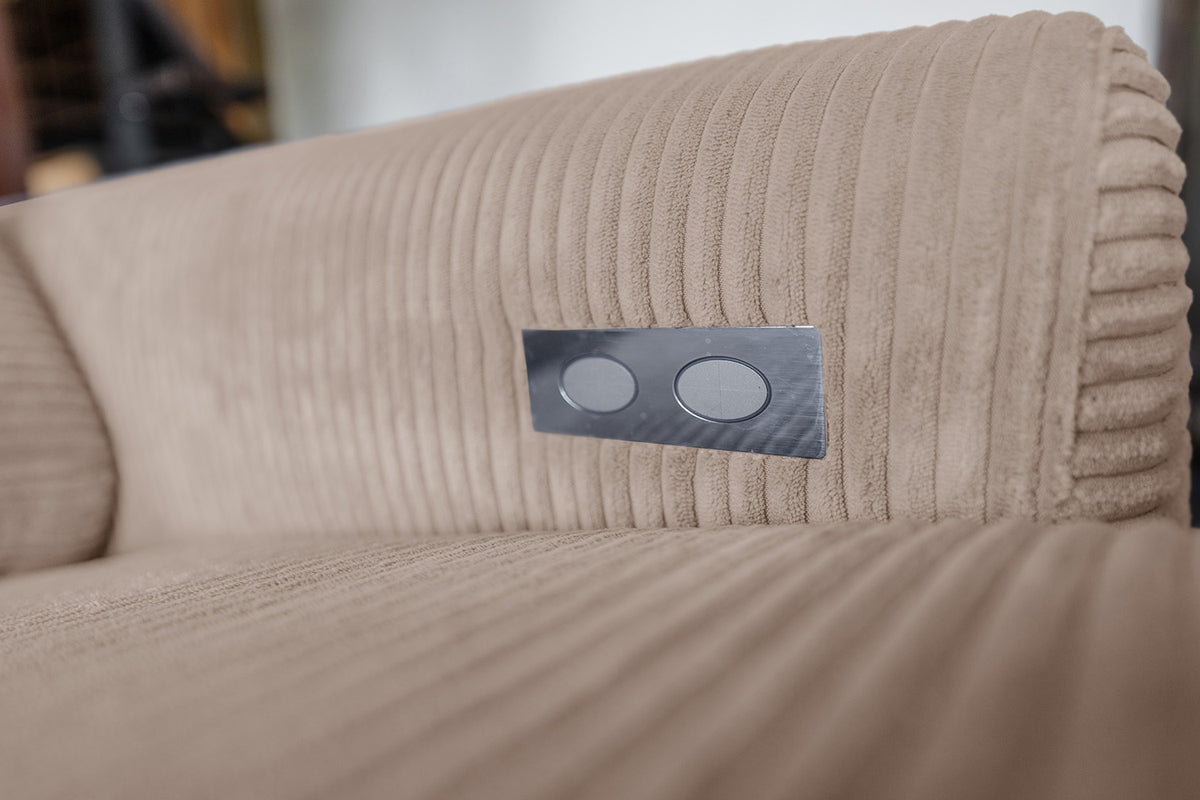 KAWOLA Sofa LAISKA Ecksofa Cord taupe