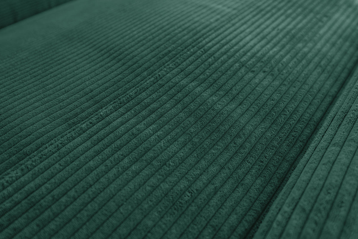 KAWOLA Sofa LAISKA Ecksofa Relaxfunktion teilmotorisch Cord smaragd