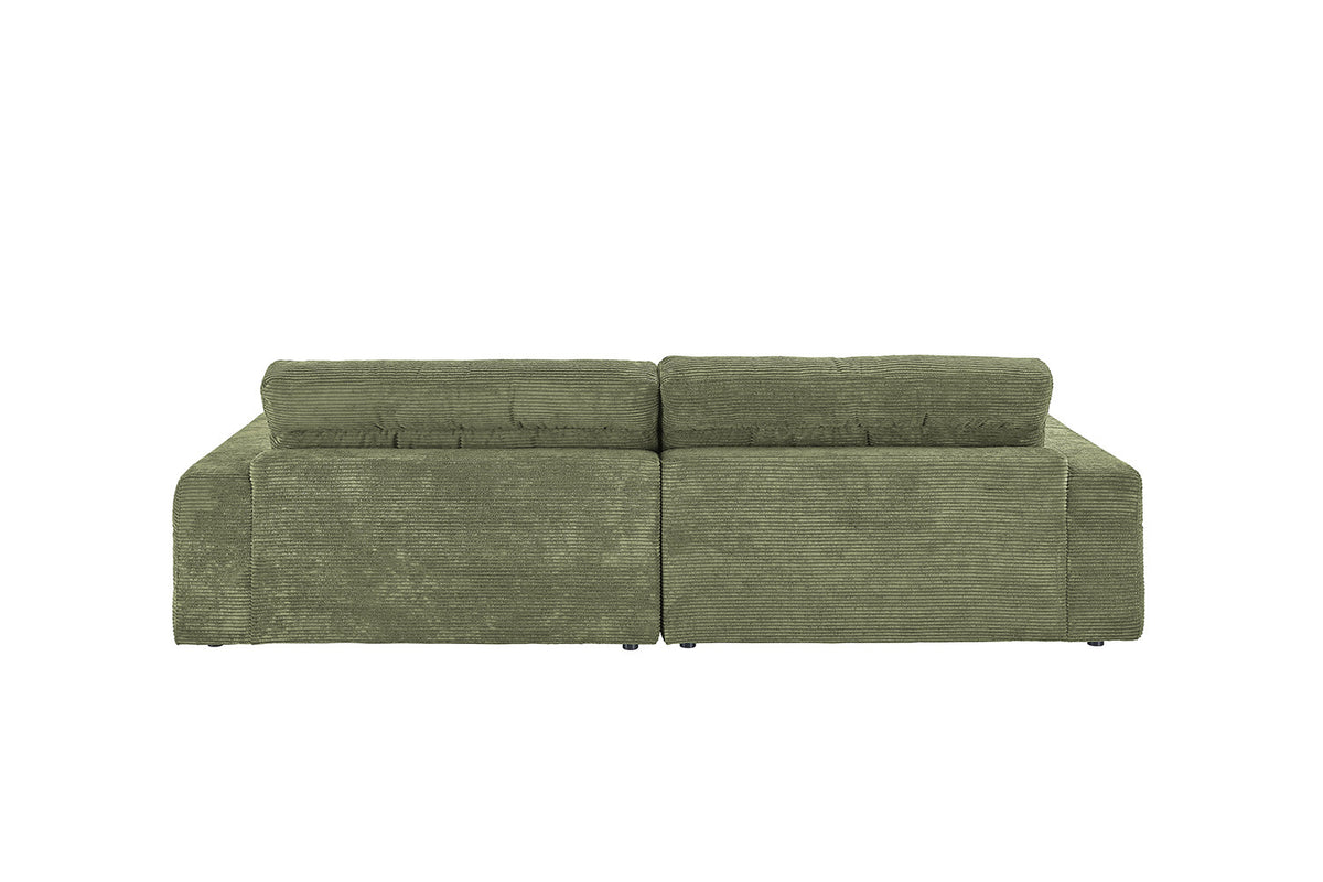 KAWOLA Sofa LANA Ecksofa Cord olivgrün