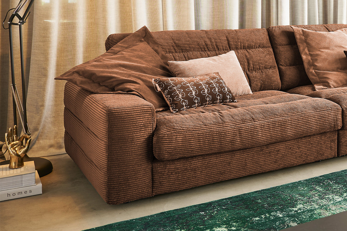 KAWOLA Sofa LANA XL Ecksofa Cord rost