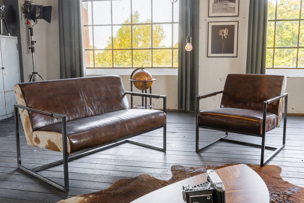 KAWOLA Sofa LIANO Vintage Leder braun
