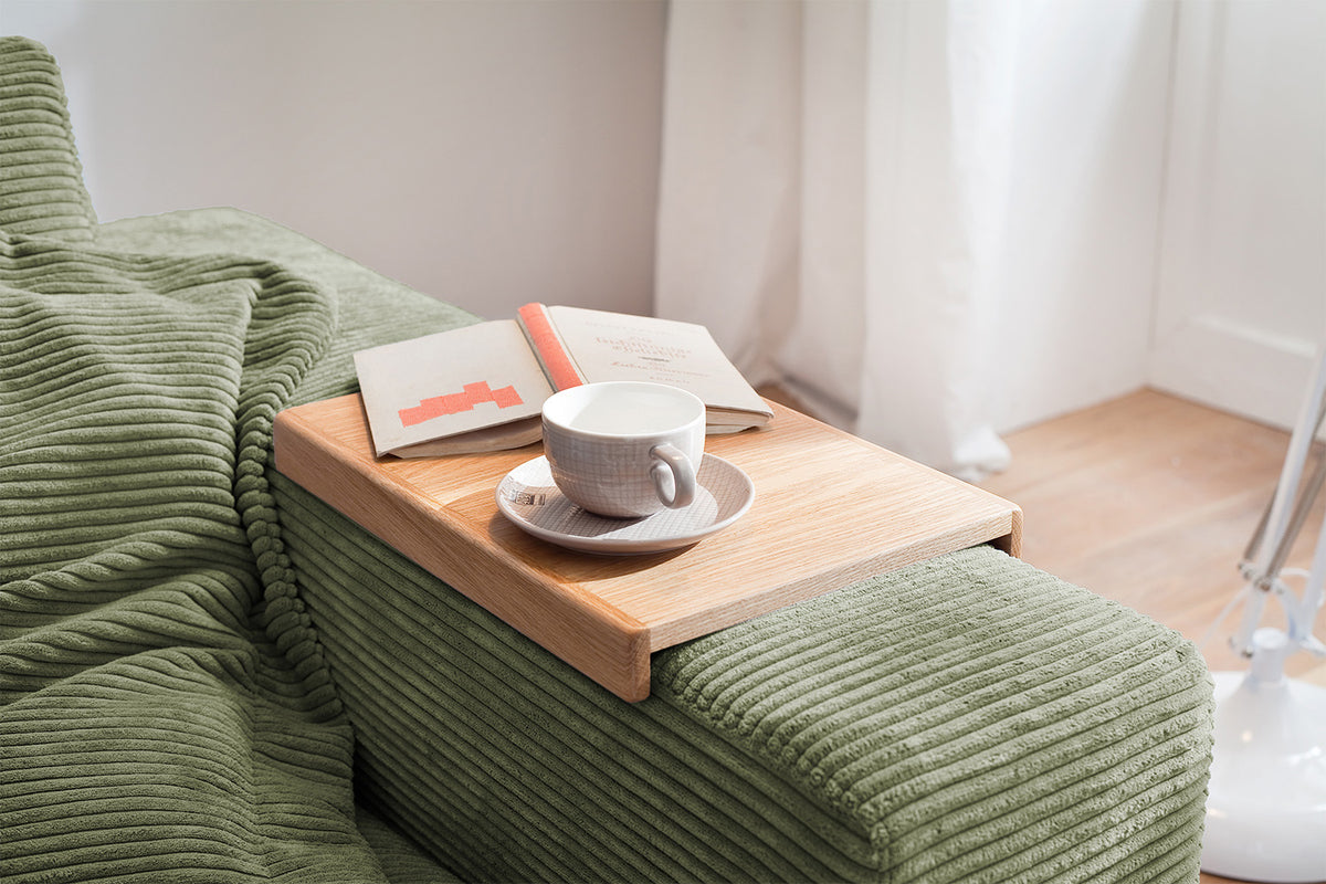KAWOLA Sofa MADELINE 2-Sitzer Cord olivgrün