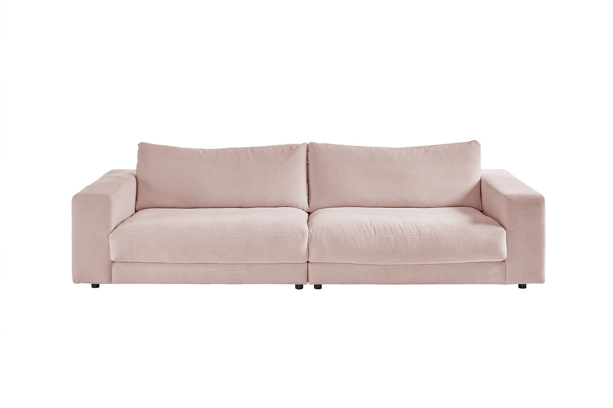 KAWOLA Sofa MADELINE 3-Sitzer Cord rosa