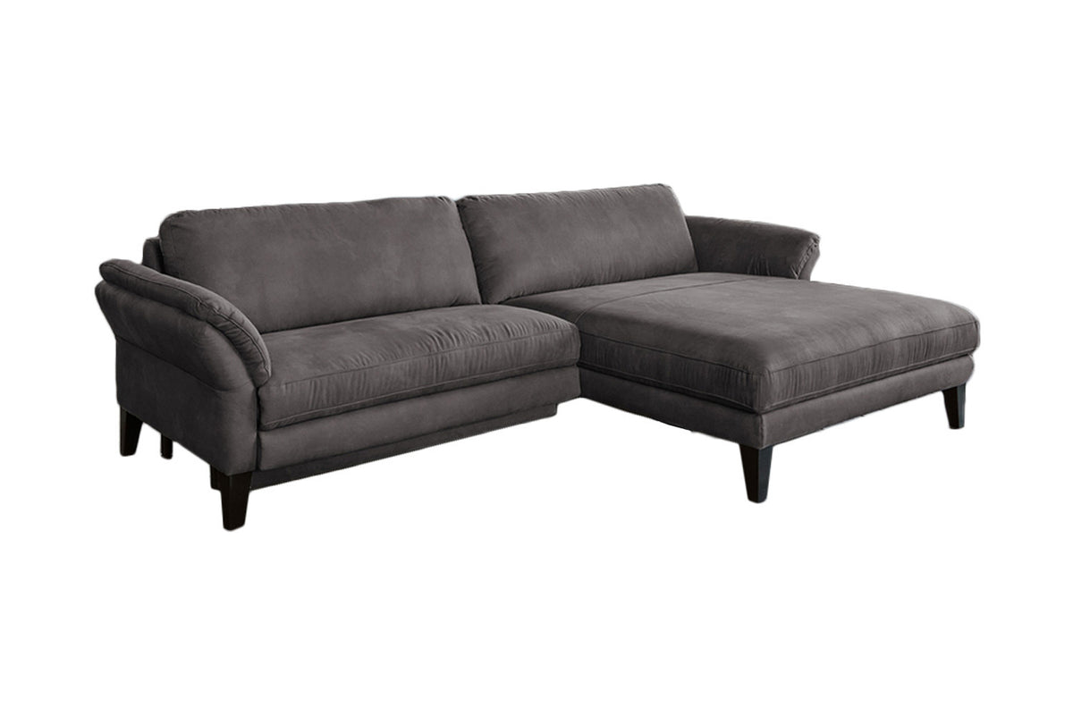 KAWOLA Sofa MALTA Ecksofa Stoff anthrazit